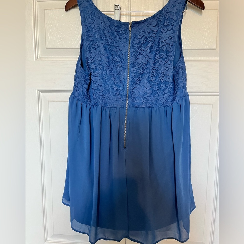 Torrid size 0 Blue Lace Mini Dress - Picture 5 of 6